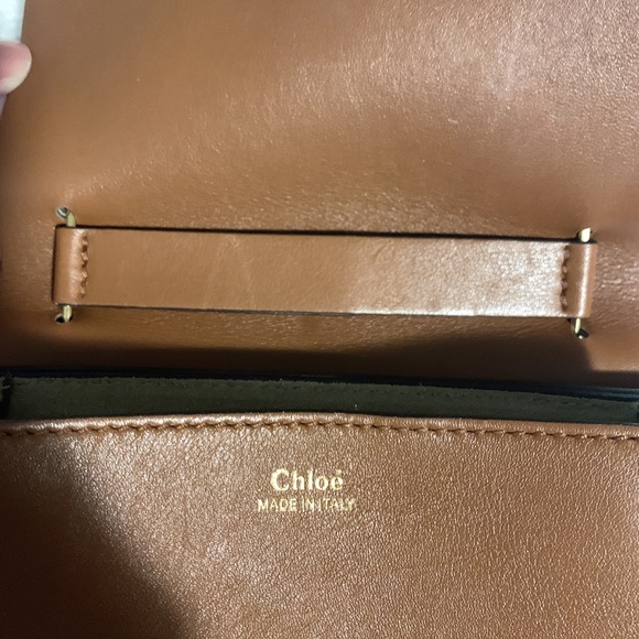 Chole mini Drew Leather Saddle Bag with chain - Picture 8 of 10